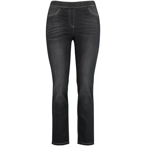 SAMOON Jeans pajkice črn denim