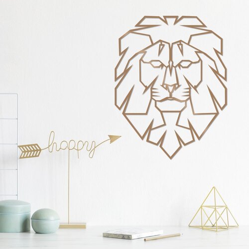 Wallity Zidna dekoracija Lion, 39x50 cm, 1.5 mm, Bakar Slike
