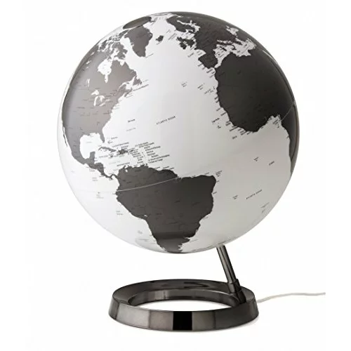 Tecnodidattica Globus Metal Charcoal, 30 cm, z lučko, angleški