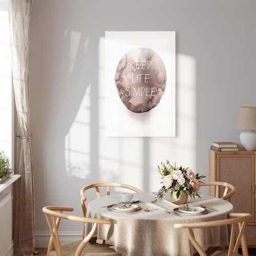  Slika - Keep Life Simple (1 Part) Vertical 20x30 Premium Print Slike