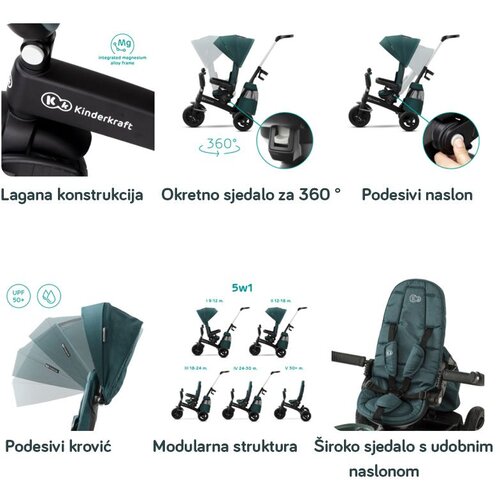 Kinderkraft Tricikel EASYTWIST bež Slike