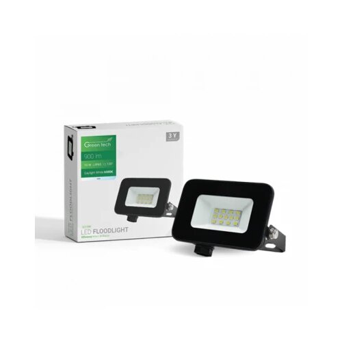 Greentech LED REFLEKTOR 10W 6500K 900lm IP65 CRNI Cene