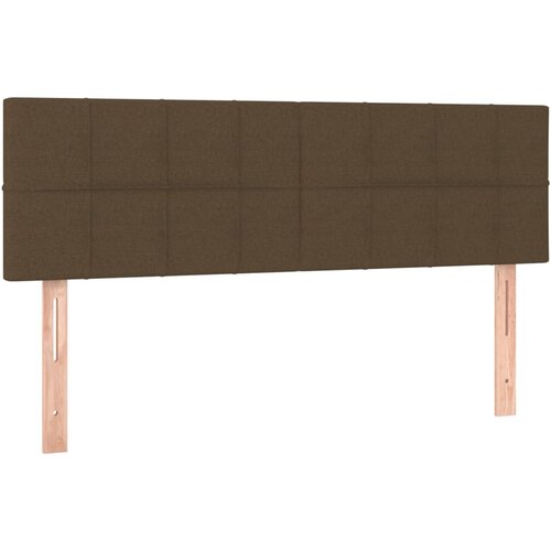Maison Chic Posteljno vzglavje - Vzglavna omarica 2 kosa temno rjavo 72x5x78/88 cm blago, (22077329) Slike