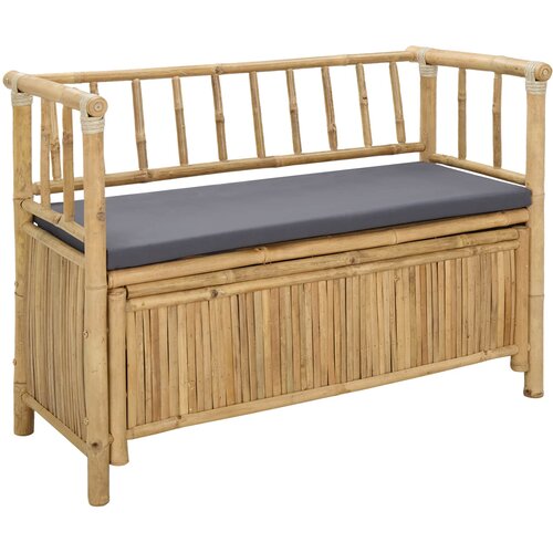 Klupa za vrtno skladi&amp;scaron;tenje 110 x 47 x 80 cm Bambus Prirodna Slike