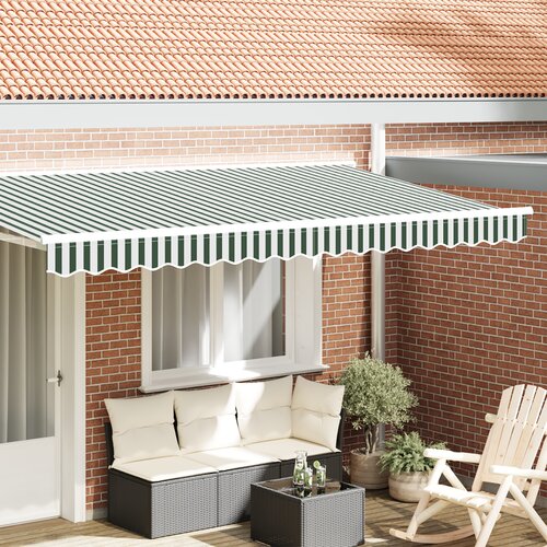 vidaXL Tenda za okvir od 4 m Zelena i bijela 3.8x0.2 m Cijene