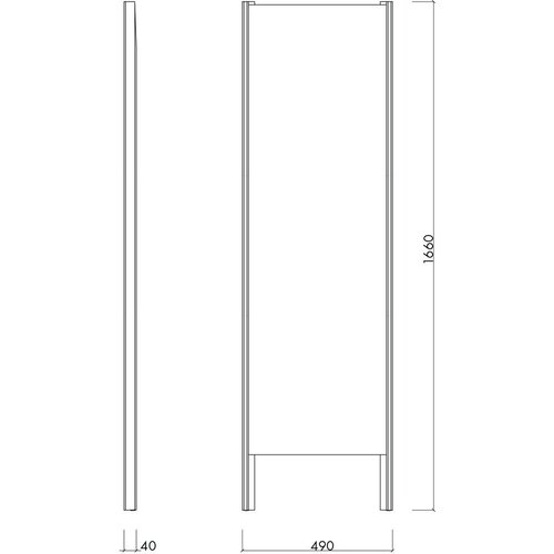 Noo.ma Stojeće ogledalo s okvirom od masivnog drveta 49x166 cm Lun &amp;ndash; Slike