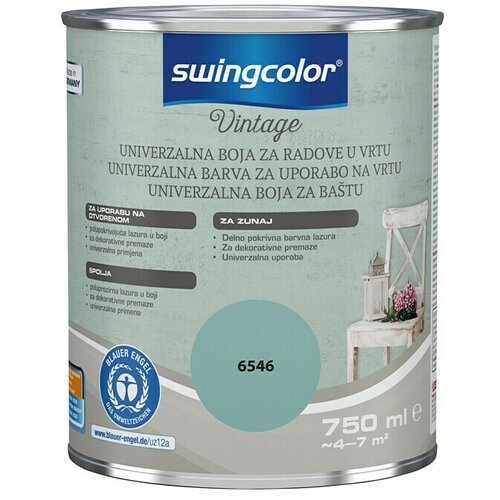 SWINGCOLOR Vintage Lazura za uporabu u vanjskom prostoru (Zelena, Sadržaj: 750 ml, Svilenkasti mat) Cene