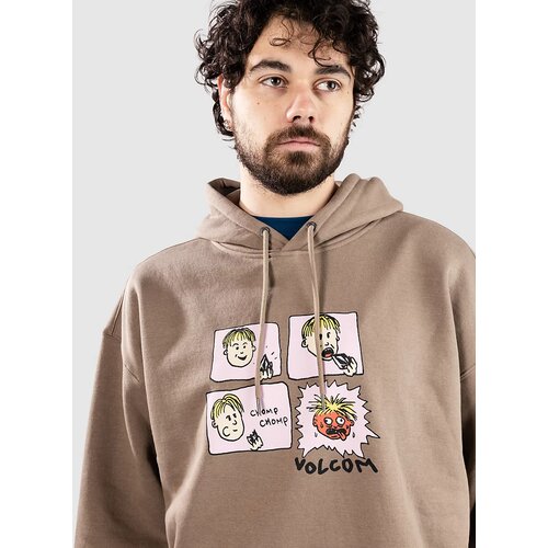 Volcom Chomp Chomp Po Pulover s kapuco brindle Cene