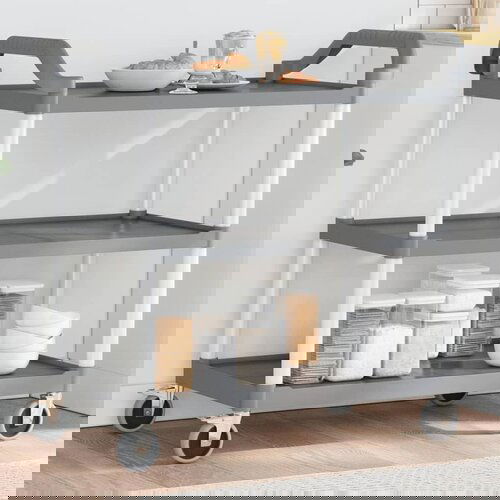 vidaXL Kolica s 3 razine siva 99 x 50 x 96 cm aluminijska Cijene