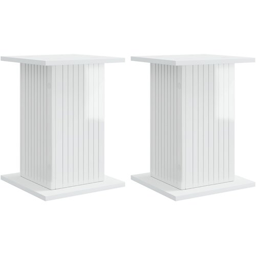  Stalak za biljke 2 pcs Bijela visokog sjaja 30,5 x 30 x 43 cm Slike