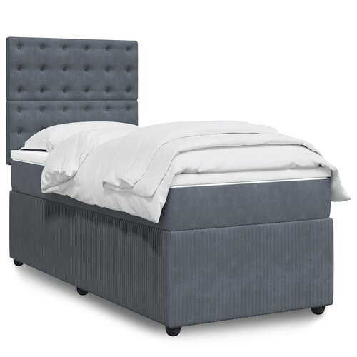  Box spring krevet s madracem tamnosivi 100x200 cm bar&scaron;unasti Cijene