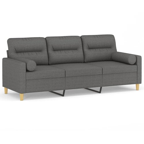 Maison Chic kavč - Sofa - Kanape trosed z blazinami temno siv 180 cm blago, (21727542) Cene