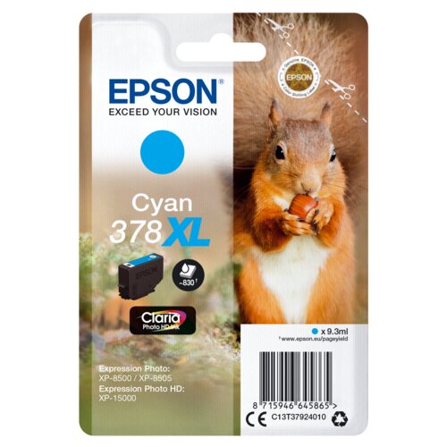 Epson C13T37924010 CYAN 378XL ZA XP-15000/XP-8605/XP-8606/XP-8500 9,3ml črnilo, (675159) Cene