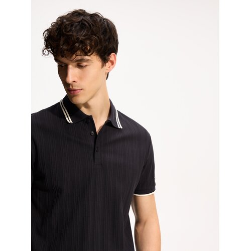 Reserved Slim polo-majica - crno Cijene