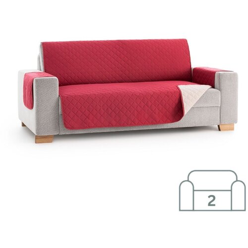 SOFA Dvostransko pregrinjalo za kavč - dvosed 110x200 cm rdeča / bež EU kvaliteta Slike