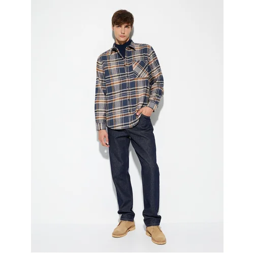 Koton Lumberjack Shirt Long Sleeve Pocket Detailed