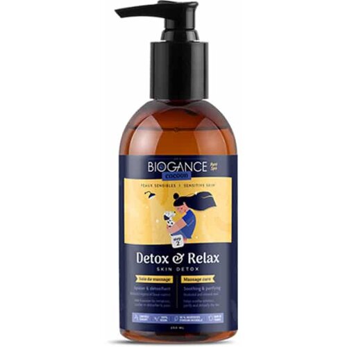 Biogance cocoon detox & relax skin detox massage care for sensitive skin 250 ml Cene