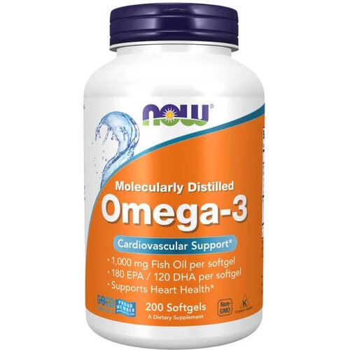 NOW Softgel kapsule Omega 3 1000 mg, 200 kapsula Slike
