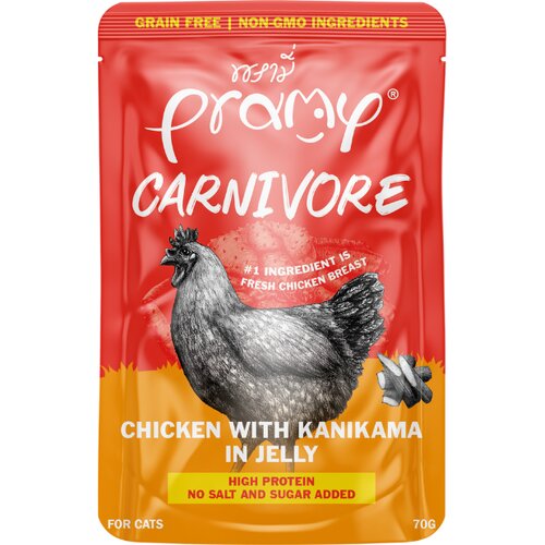 Pramy Cat Carnivore pi&scaron;čanec s prelivom iz rakovih palčk v želeju 70 g Cene