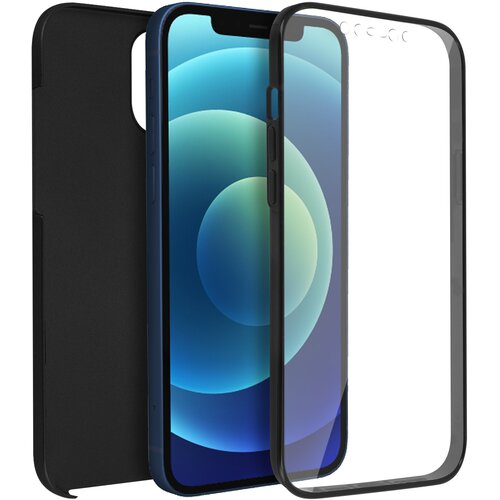 AVIZAR Apple iPhone 12 / 12 Pro Integral 360° Case: mehka sprednja stran in trda zadnja stran - crna, (20626121) Cene