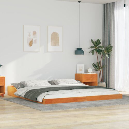  Konstrukcija postelje Voskast rjav 200 x 210 cm, (5000124182) Cene