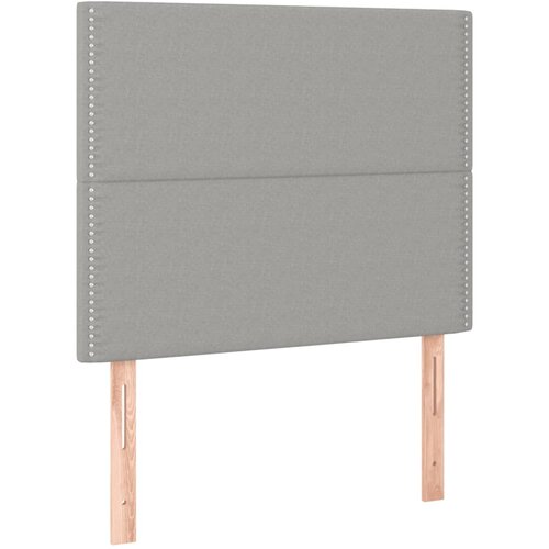  LED uzglavlje svjetlosivo 90x5x118/128 cm od tkanine Slike
