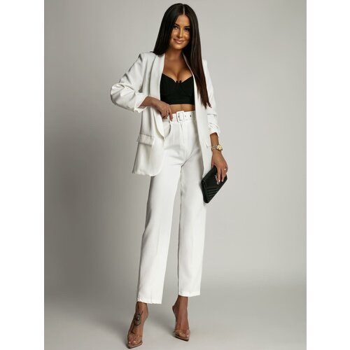 Fasardi Women&amp;#039;s elegant set jacket + trousers - white Slike