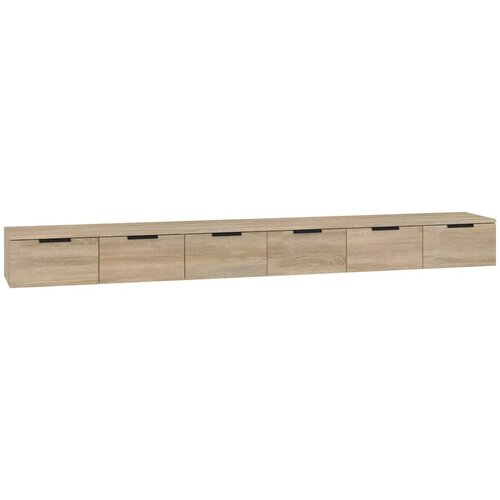  Zidni ormarići 2 kom boja hrasta 102x30x20 cm konstruirano drvo Smeđa Slike