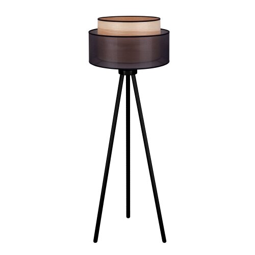  Duolla - Stojeća lampa WOOD BOHO 1xE27/15W/230V prečnik 45 cm crna/bež Slike