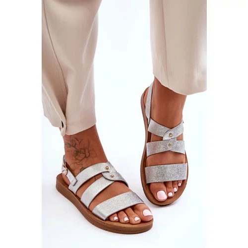 Kesi Shiny women's sandals silver Catalia