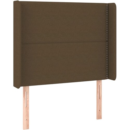  LED uzglavlje tamnosmeđe 93x16x118/128 cm od tkanine Slike