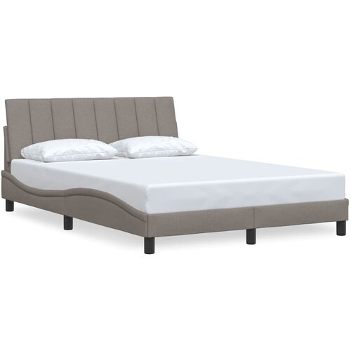 Maison Chic Posteljni okvir - Dvoposteljna postelja - Zakonska postelja brez vzmetnice taupe 140x190 cm blago-J12631, (21771671) Cene
