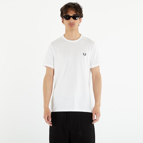Fred Perry Pamučna majica Ringer T-Shirt za muškarce, boja: bijela, s aplikacijom, M3519.100 Cijene