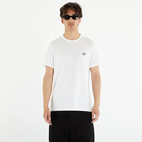 Fred Perry Pamučna majica Ringer T-Shirt za muškarce, boja: bijela, s aplikacijom, M3519.100