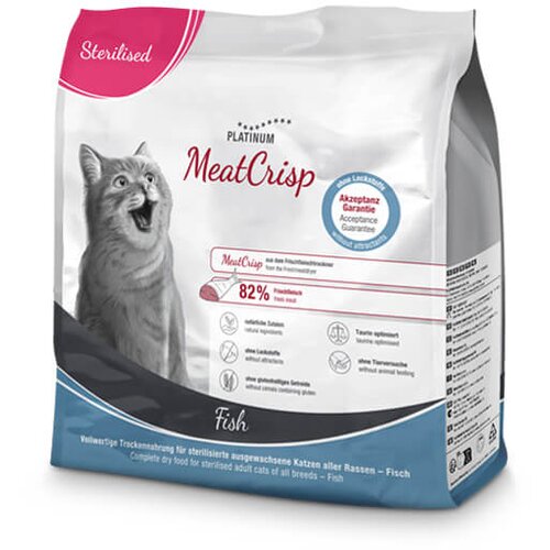 Platinum cat meatcrisp sterilised fish - suva hrana za sterilisane mačke sa ribom (400g, 1,5kg) 400g Cene