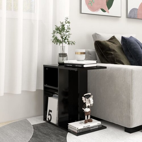 Furnova Stranska mizica črna 50x30x50 cm iverna plo&amp;scaron;ča, (21915360) Slike