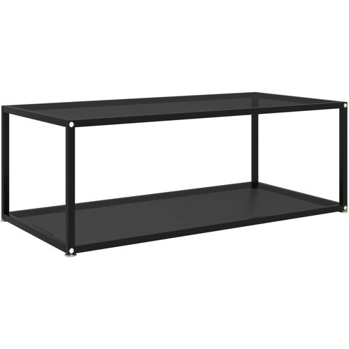 VidaXL Klubska mizica črna 100x50x35 cm kaljeno steklo, (20715742) Slike