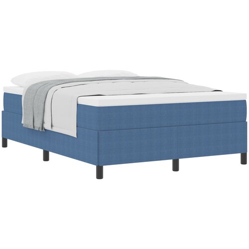 VidaXL Postelja Modra 140x190 cm iz žameta, (22049420) Slike