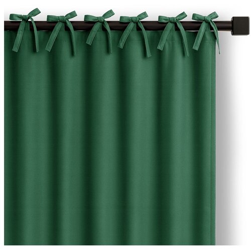 Restilo Tamno zelena zavjesa za djelomično zamračenje 140x250 cm Carli Tie &ndash; Cijene