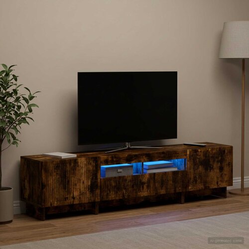  5-dijelni LED TV ormarić Dimljeni hrast Konstruirano drvo Smeđa 81 x 35 x 43 cm Cene