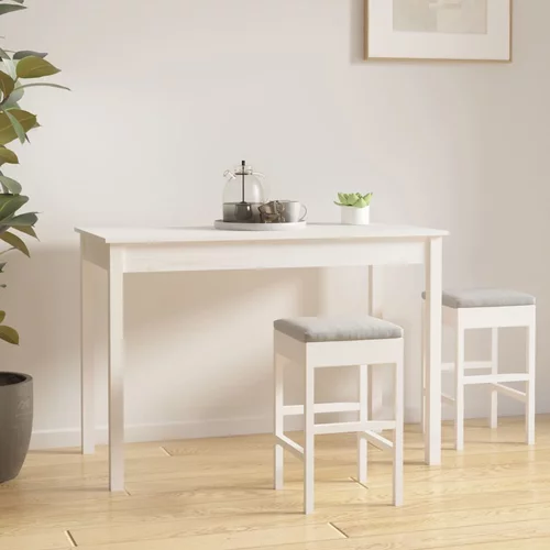  Blagovaonski stol bijeli 110 x 55 x 75 cm od masivne borovine