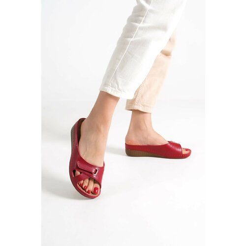 Capone Outfitters Mules - Red - Flat Cene