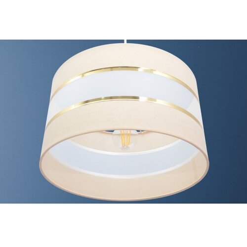  Luster na sajli HELEN 1xE27/15W/230V, prečnik 35 cm, krem/zlatna Slike