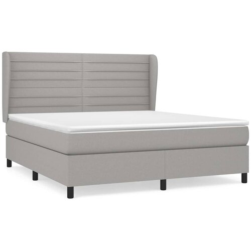 Maison Chic Box spring postelja - Vzmetna postelja z vzmetnico svetlo siva 180x200 cm blago SL19778, (21893514) Cene