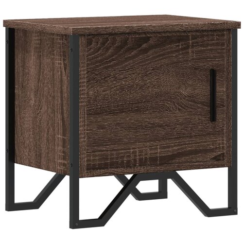 Maison Chic Nočna omarica - Nočna miza rjavi hrast 40x30x40 cm inženirski les, (21687820) Slike
