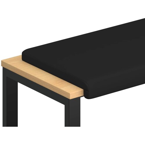  Jastučić za klupu Umjetna koža Crna Dubina 35 cm Slike