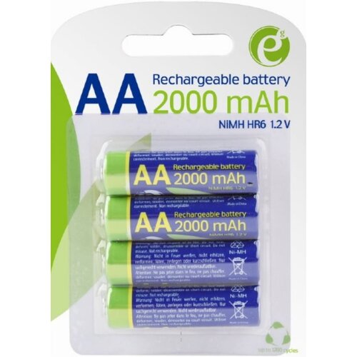Gembird punjive baterije NiMH AA 4kom 2000mAh, EG-BA-AA20R4-01 Slike