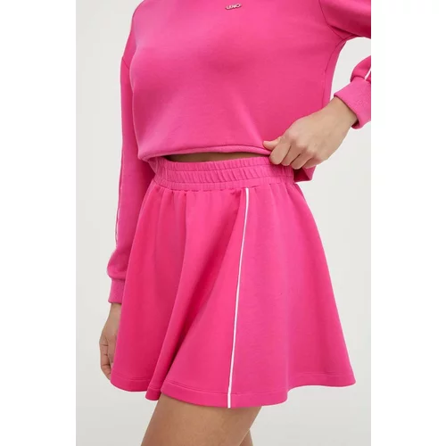 Liu Jo Suknja boja: ružičasta, mini, širi se prema dolje