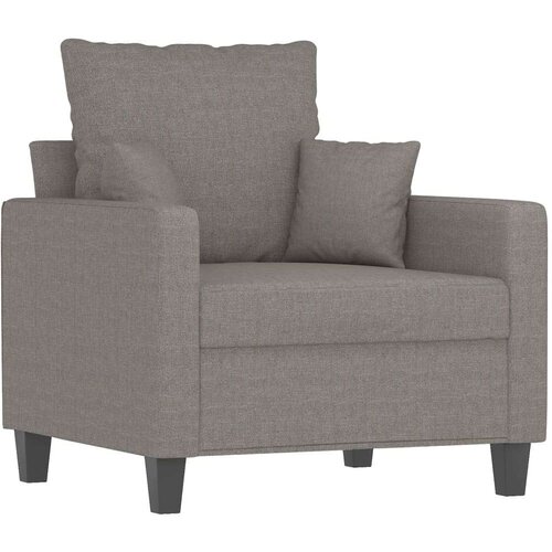  4-dijelni set sofa s jastucima smeđesivi od tkanine Slike