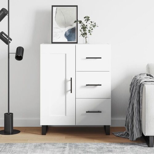 vidaXL Komoda bela 69,5x34x90 cm inženirski les Cene